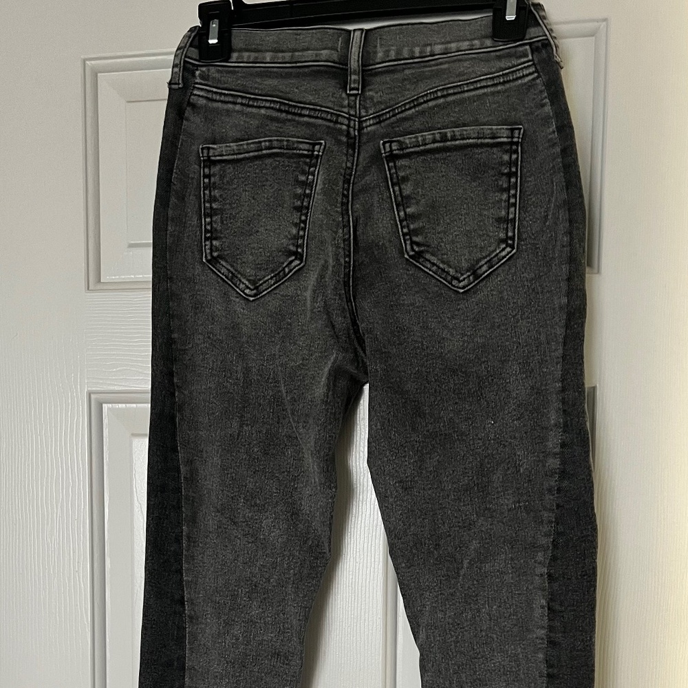 Express Two Tone Black Boyfriend Jeans